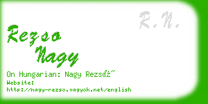 rezso nagy business card
